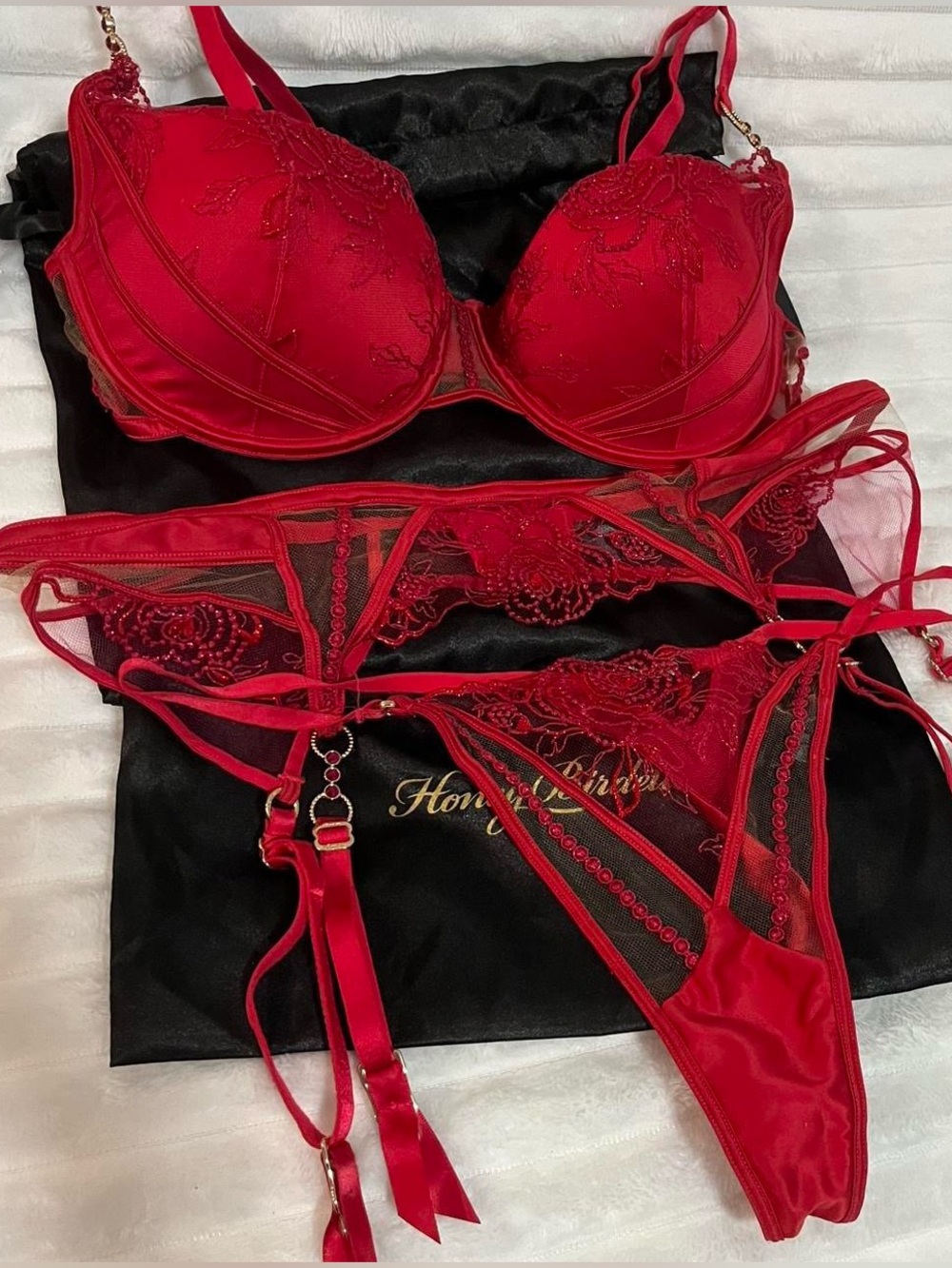 "Kiera" Red Honey Birdette 3 pc set